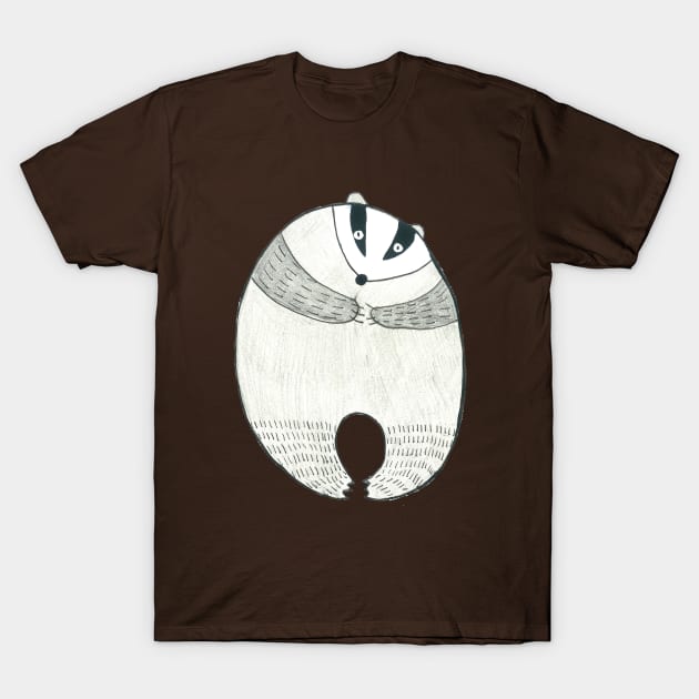 A Badger T-Shirt by DoodlesAndStuff